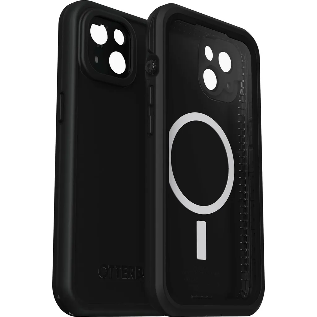 Coque iPhone 14 Otterbox Fre MagSafe Étanche et Recyclée - Noir Résistant - 2