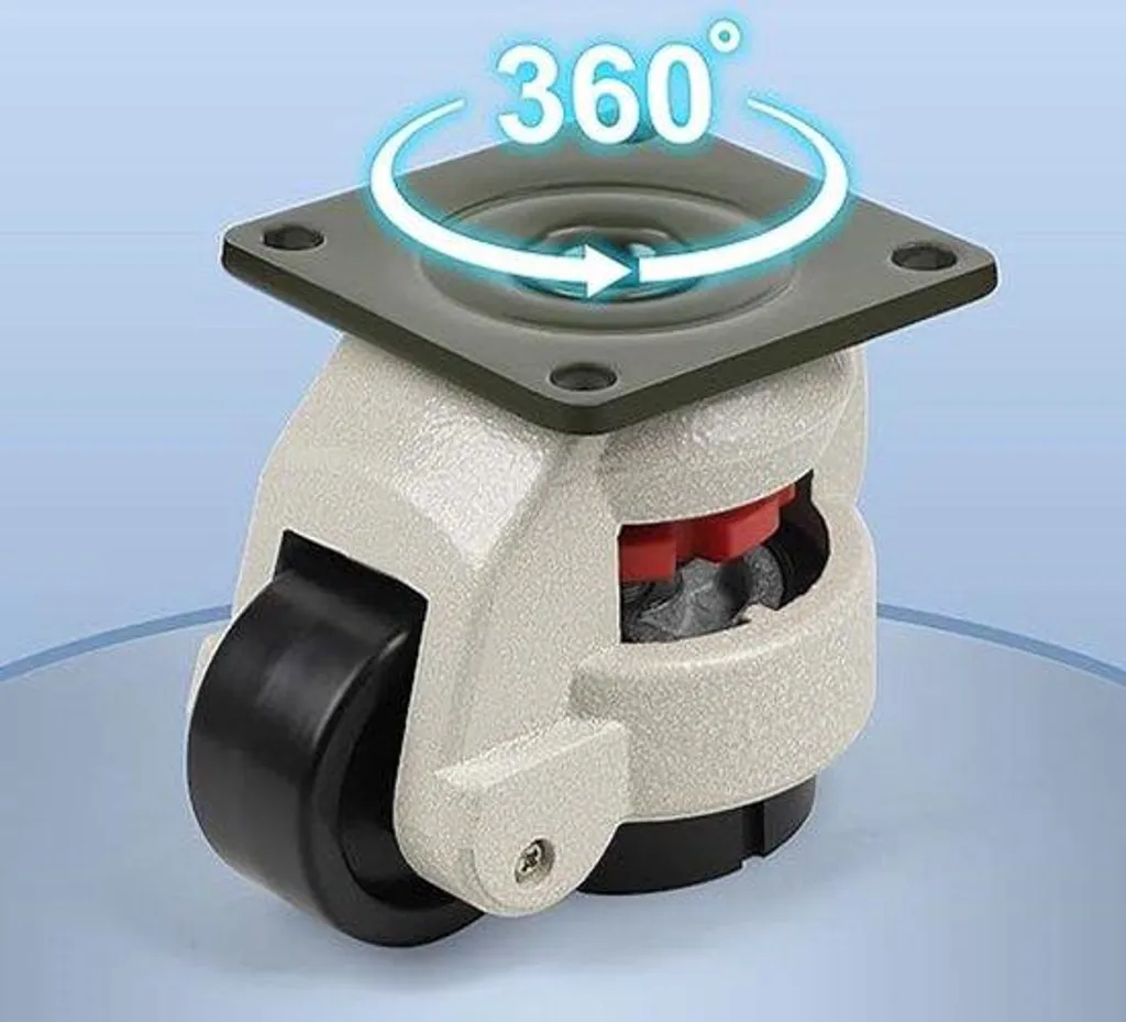 Roulettes de meubles 4 pièces silencieuses avec frein et rotation à 360°