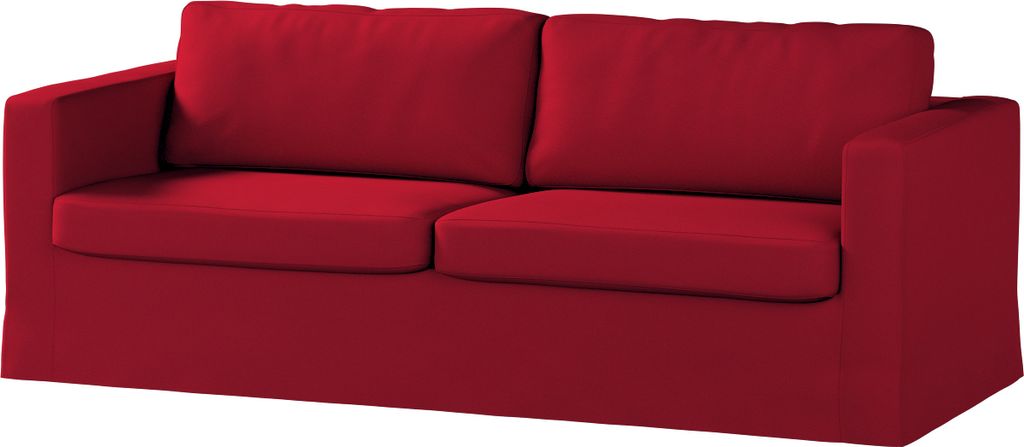 Dekoria Bezug für Karlstad 3-Sitzer Sofa nicht ausklappbar, lang, rot, Bezug für Sofahusse, Karlstad 3-Sitzer