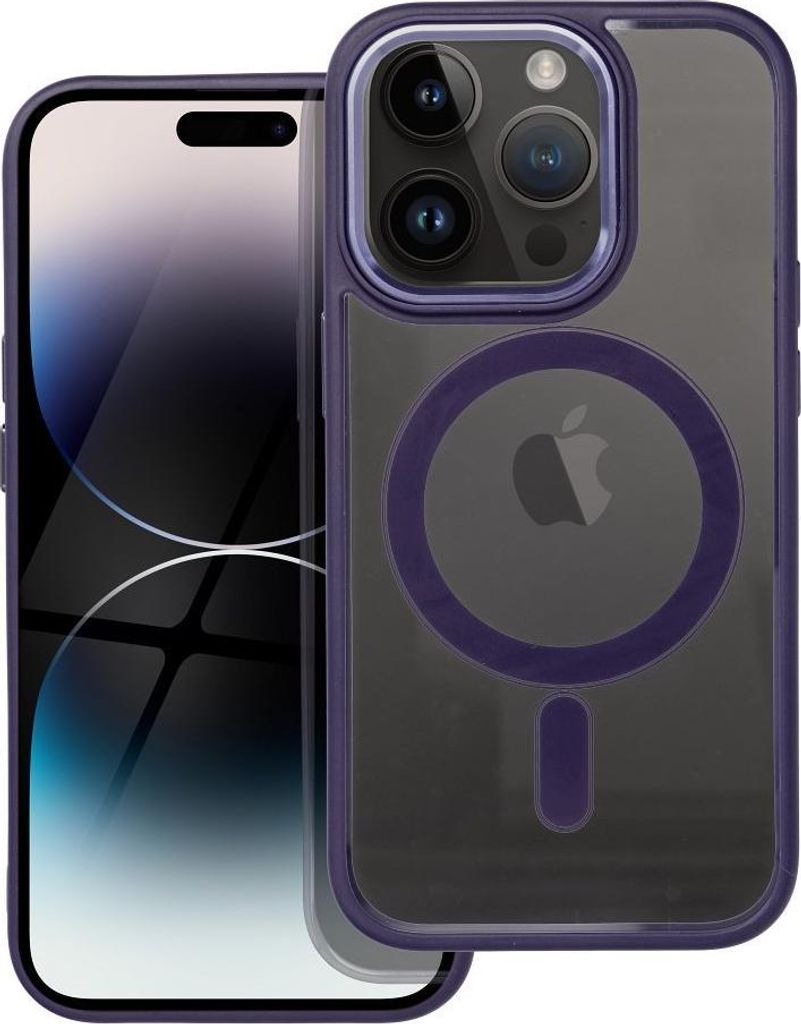 Case passend für iPhone 14 PRO Color Edge Mag Cover kompatibel mit MagSafe purple