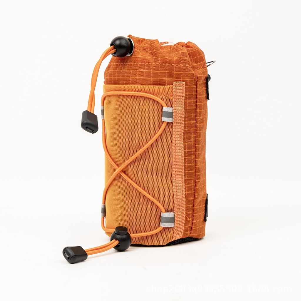 INF Faltbarer Rucksack Flaschenhalter aus Nylon 17cm x 9cm für Outdoor Orange