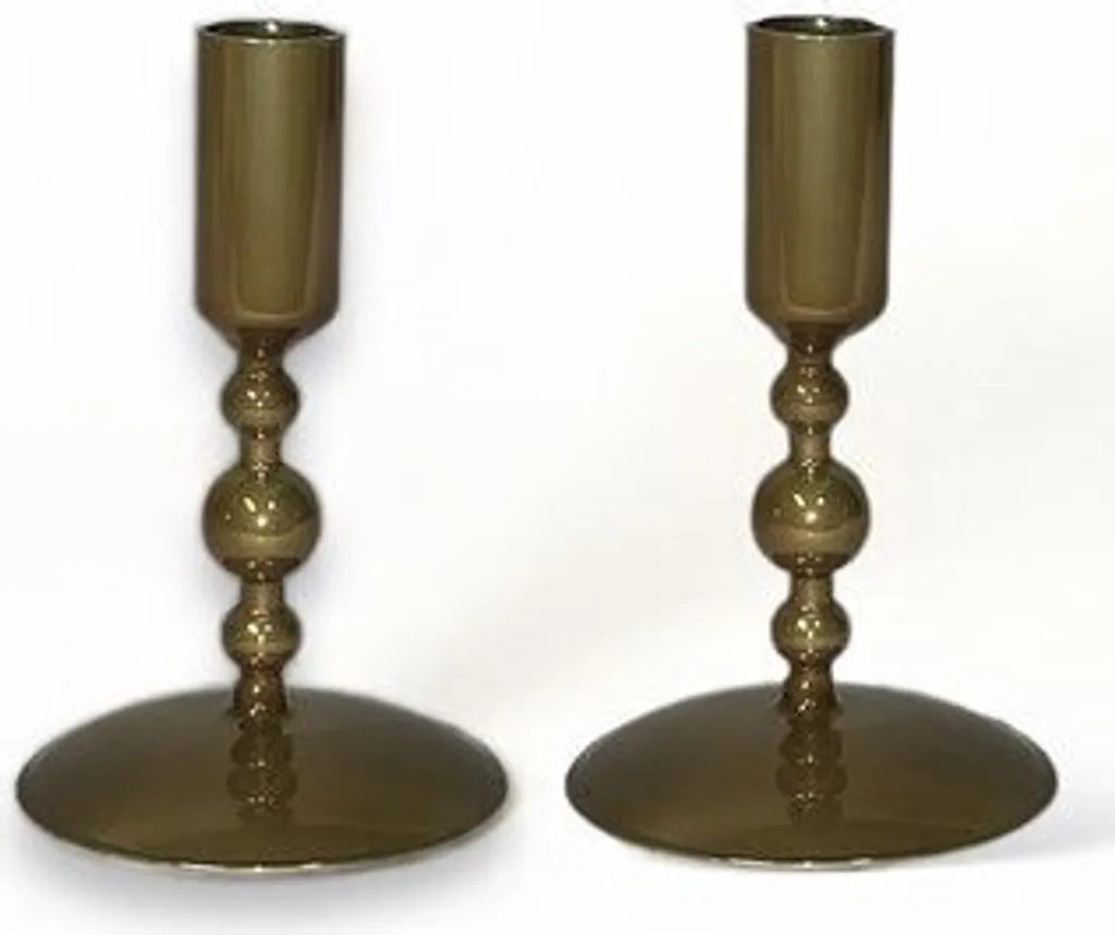 Set de 2 Photophores WinQ Or 15cm - Décoration de Table Romantique