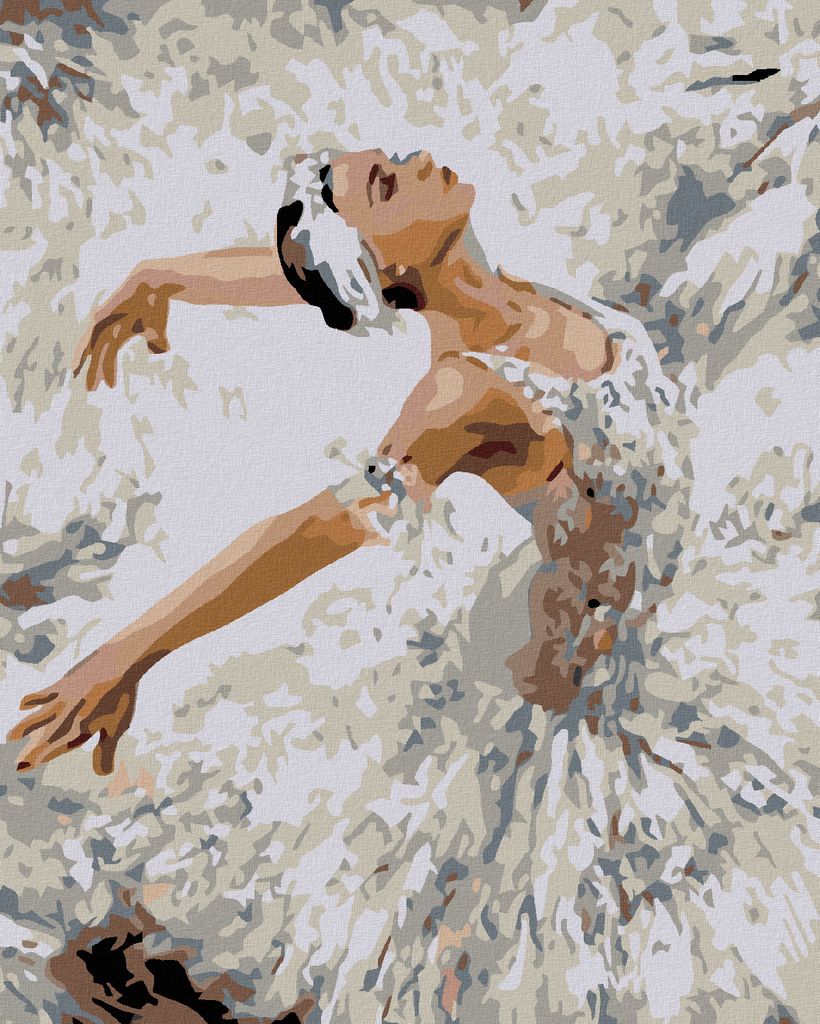 Diamondi - Diamond painting - BALLERINA GEBEUGT NACH HINTEN, 40X50 cm, ohne Keilrahmen