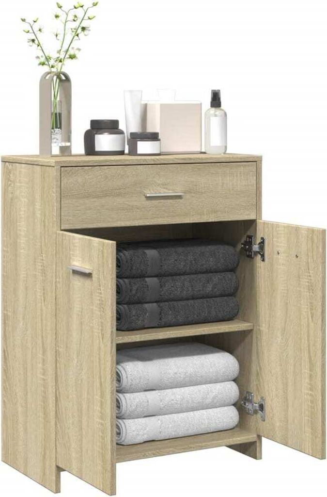 Maison Exclusive - Badezimmerschrank Sonoma-Eiche 60x33x80 cm Holzwerkstoff