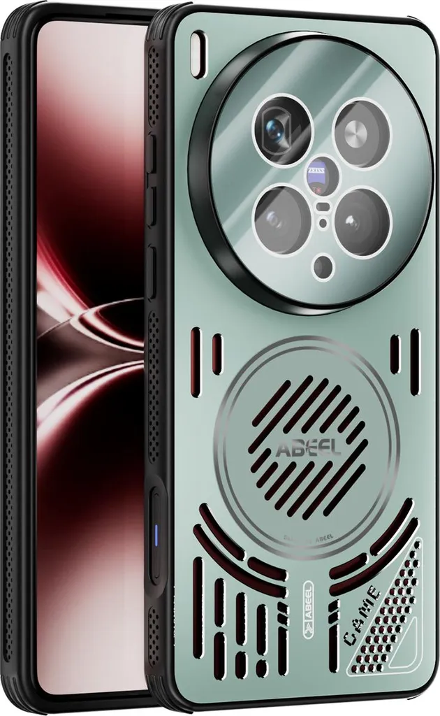 Custodia magnetica per Vivo X200 Custodia protettiva antiurto in alluminio ultra con dissipazione di calore e pellicola per lenti Verde