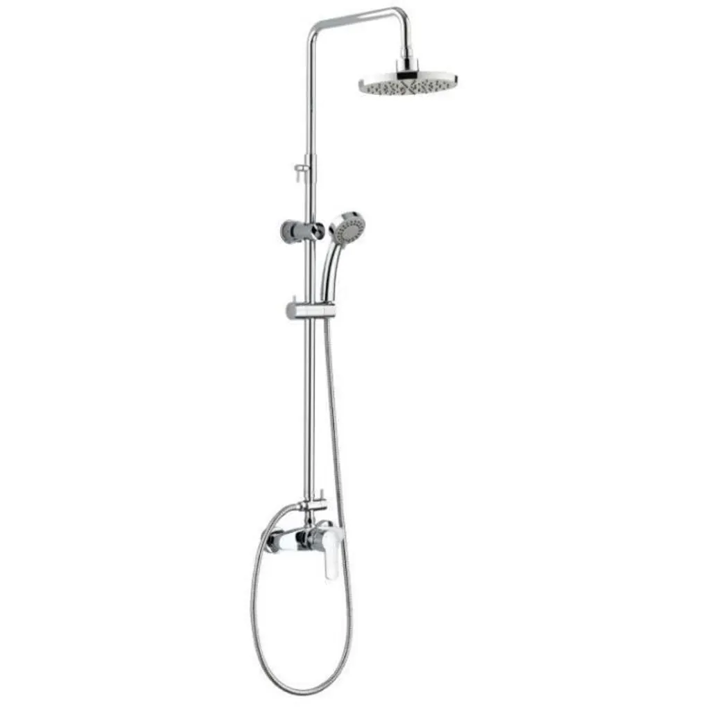 Colonne de douche Rousseau anti-calcaire en Inox et ABS - Finition Silver