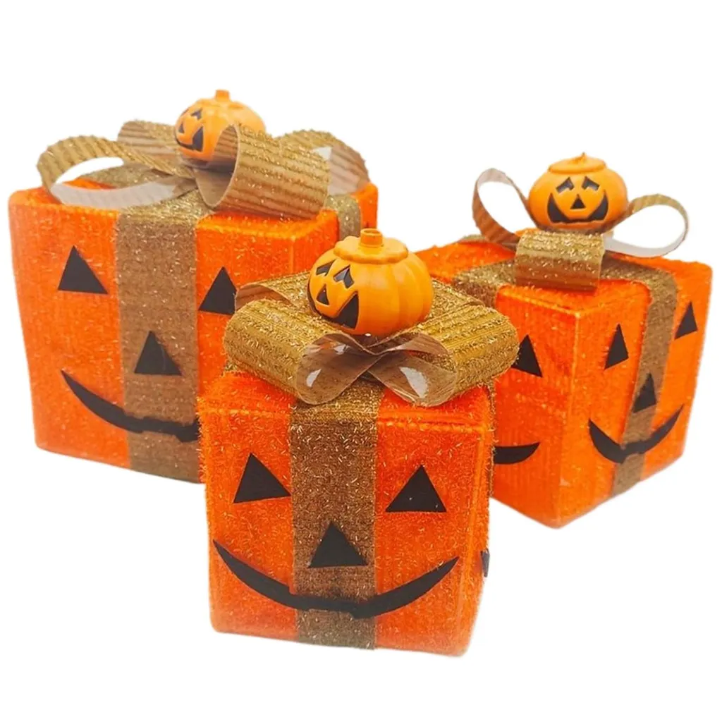 Citrouille LED Halloween sans fil : Décoration Sécurisée pour Maison