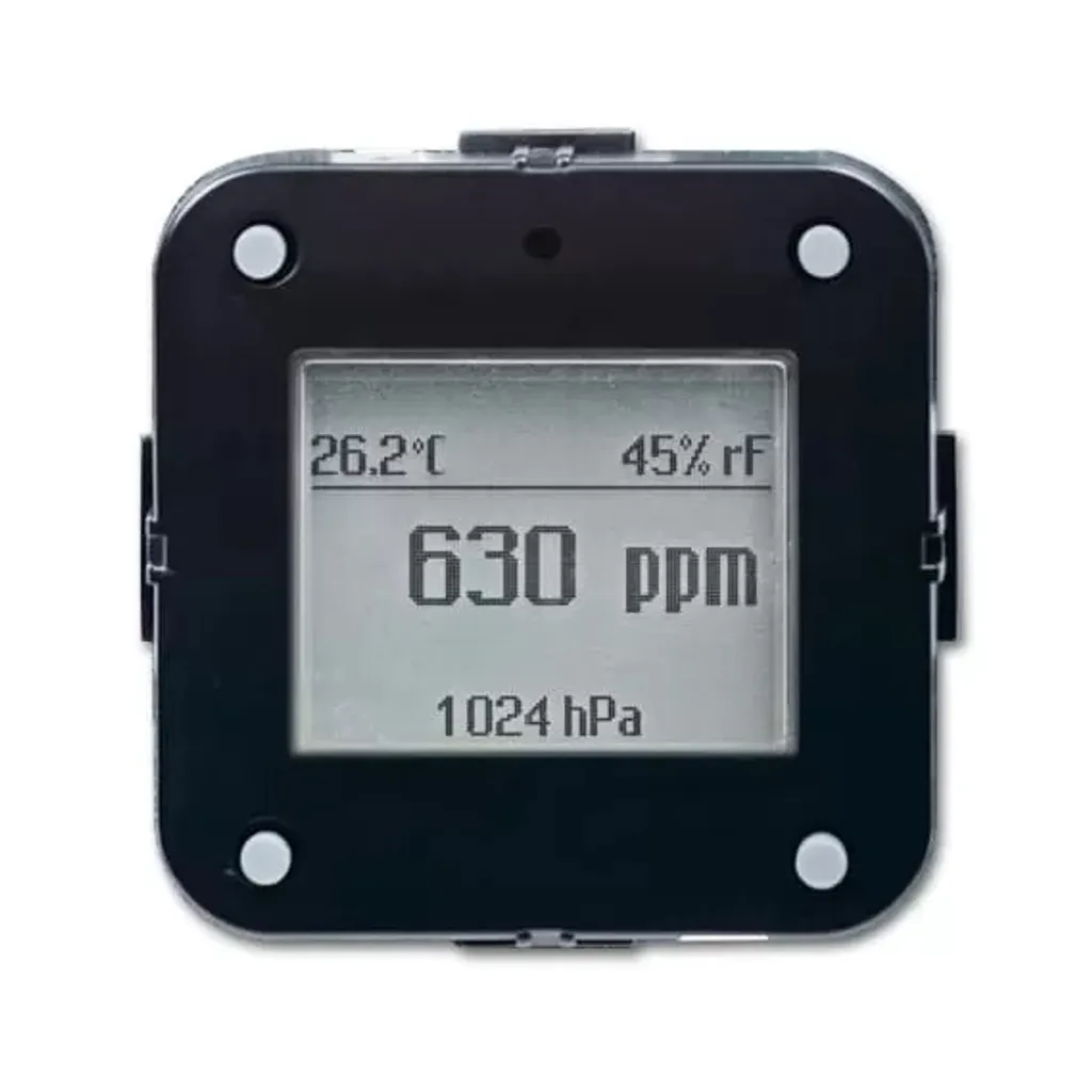Capteur CO2 Busch-Jaeger UP noir mat avec entrée binaire intelligente