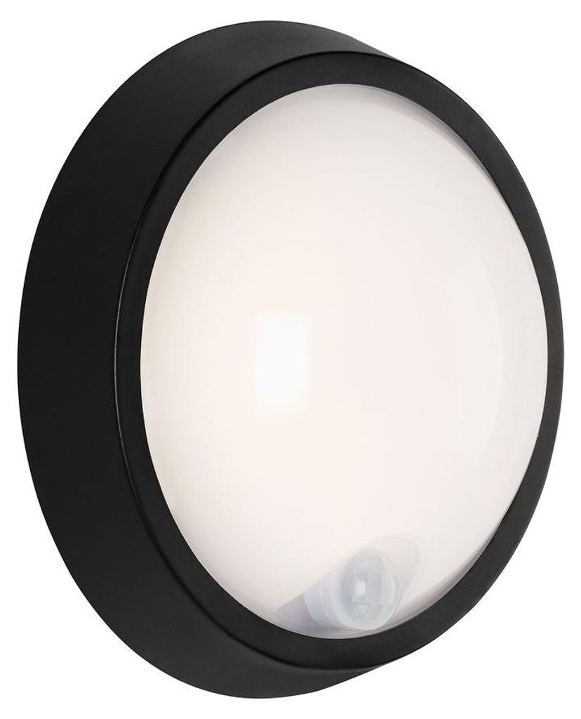 LED Außenleuchte Bewegungsmelder IP44 12 W schwarz Produktbild 