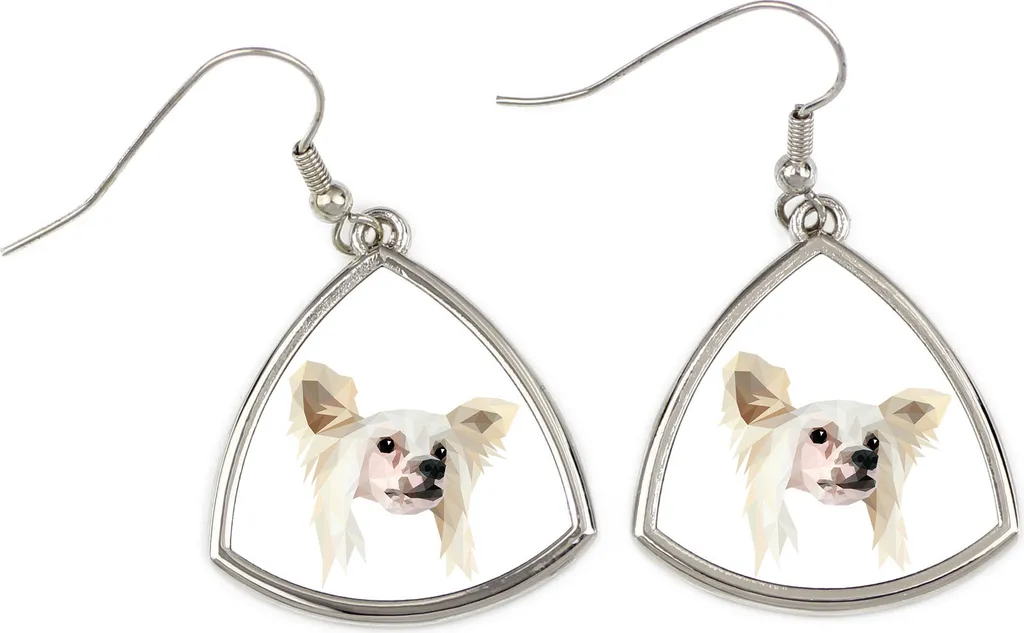 Orecchini Cane Cinese a Cresta Art-Dog | Gioielli Geometrici Cani