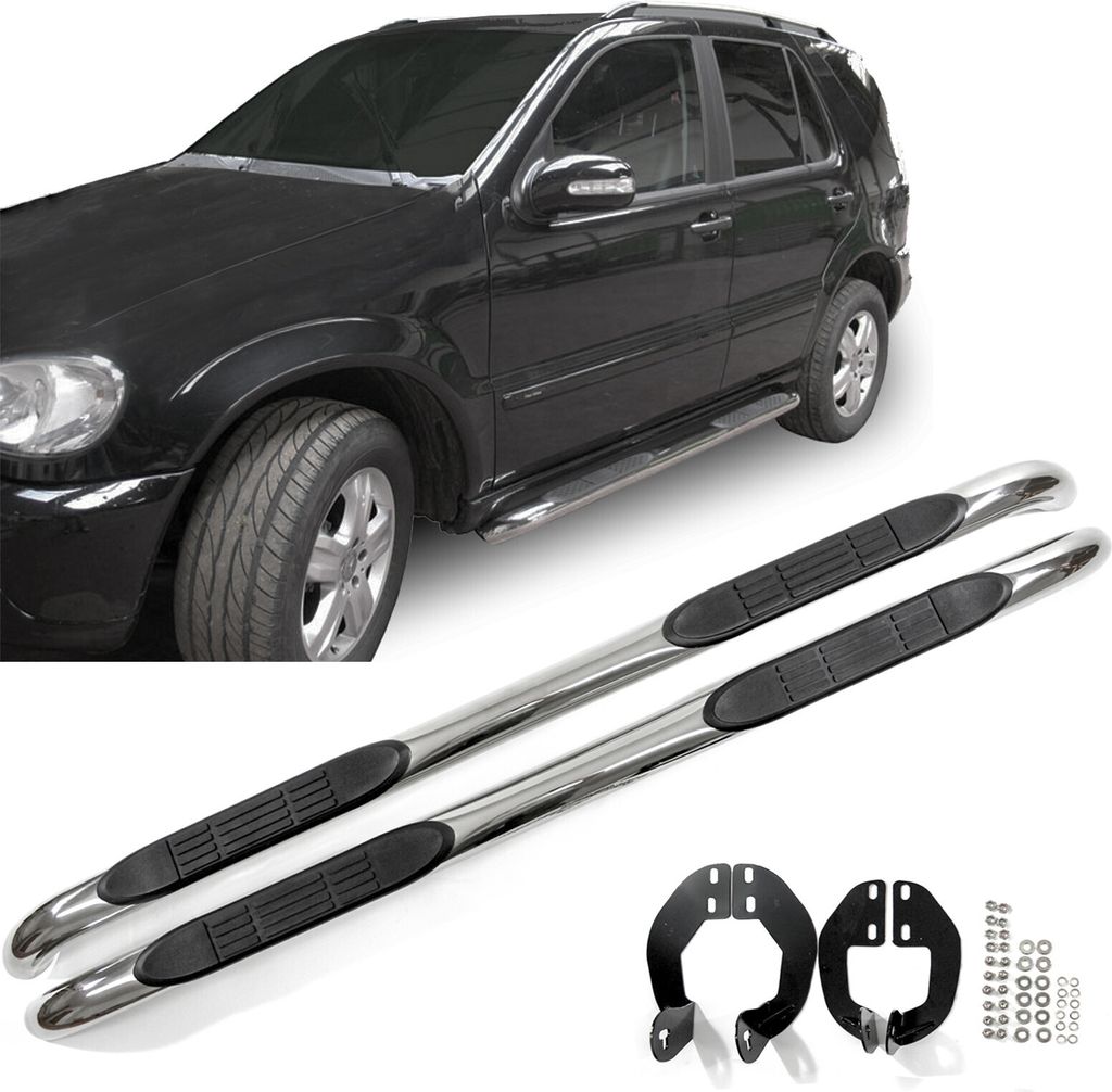 Barre Laterali Pedane Inox Mercedes M-Class W163 1998-2005 Immagine del prodotto 
