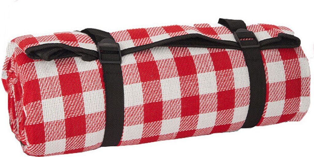 ASKSA Picknickdecke Campingdecke Strand Picknickdecke Wasserdicht Mit Tragegriff Leicht Kompakt Tragbar,Rot-Weiss,Groesse:200x300cm