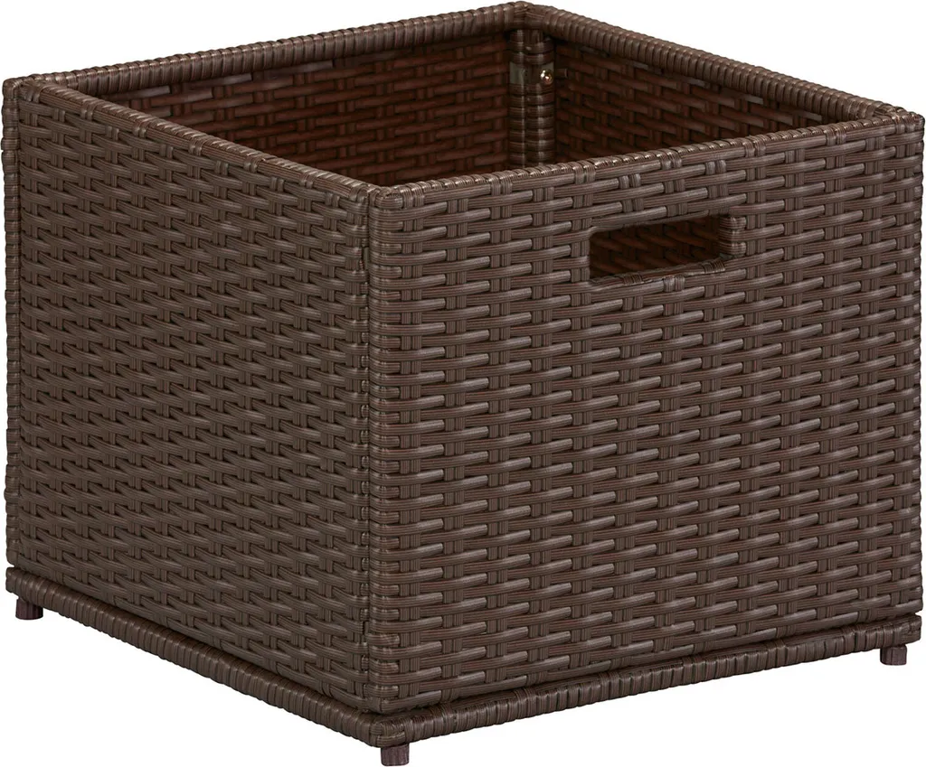 Boîte de rangement petite marron en acier et maille plastique - Modèle S1