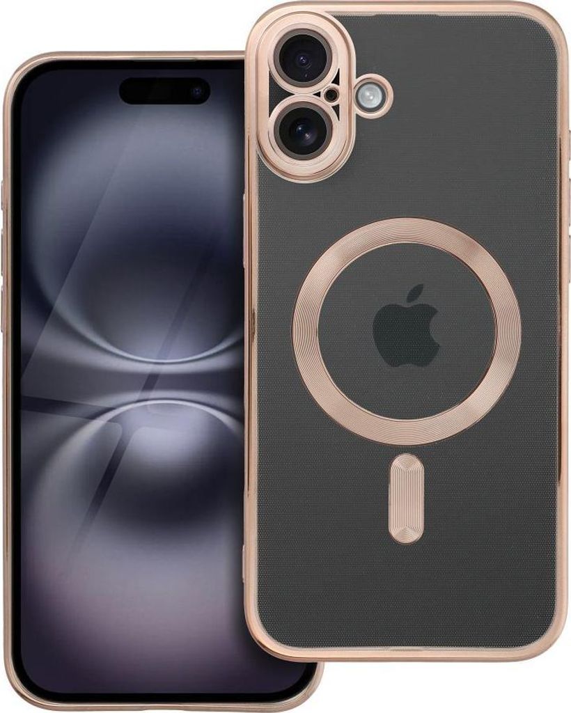 Case passend für iPhone 16 PLUS Electro Mag Cover kompatibel mit MagSafe brown