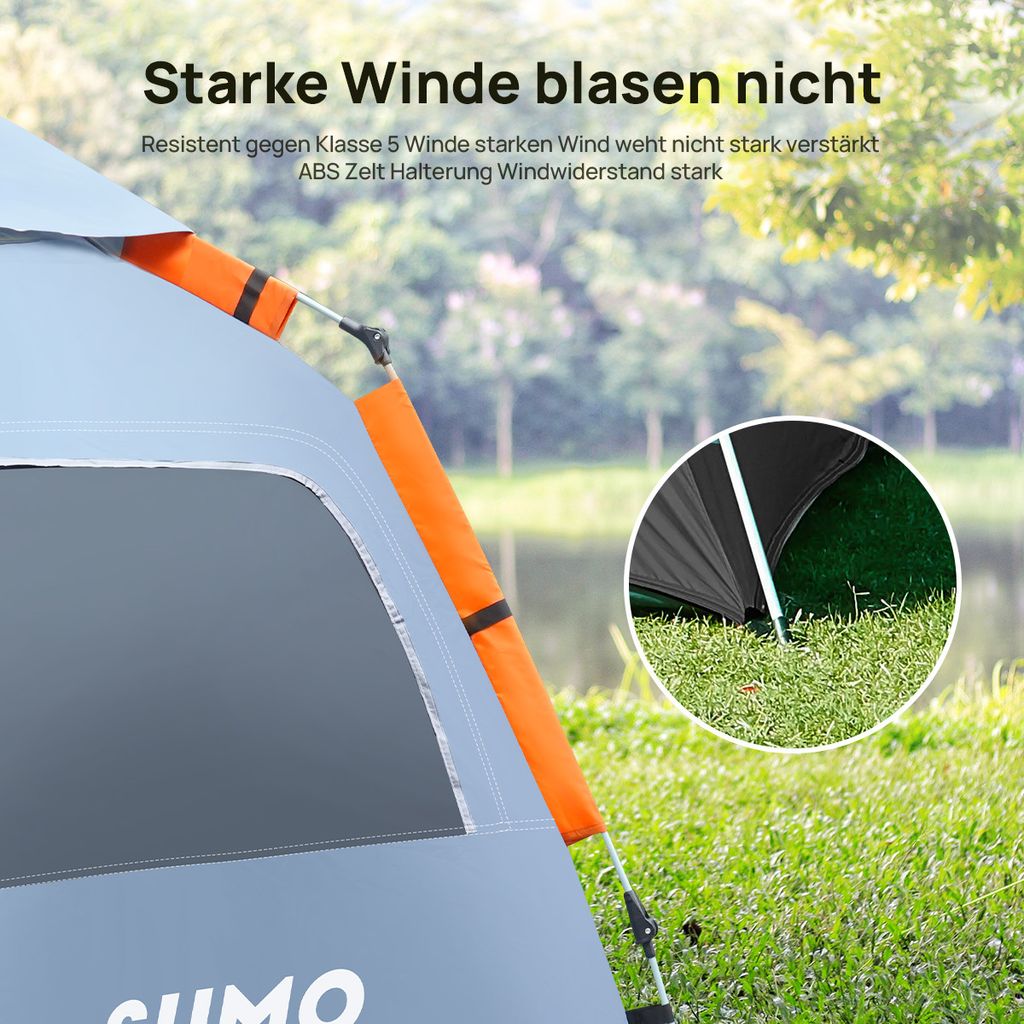 Sumosuma Campingzelt wasserdicht für 4 Personen, Produktbild 13