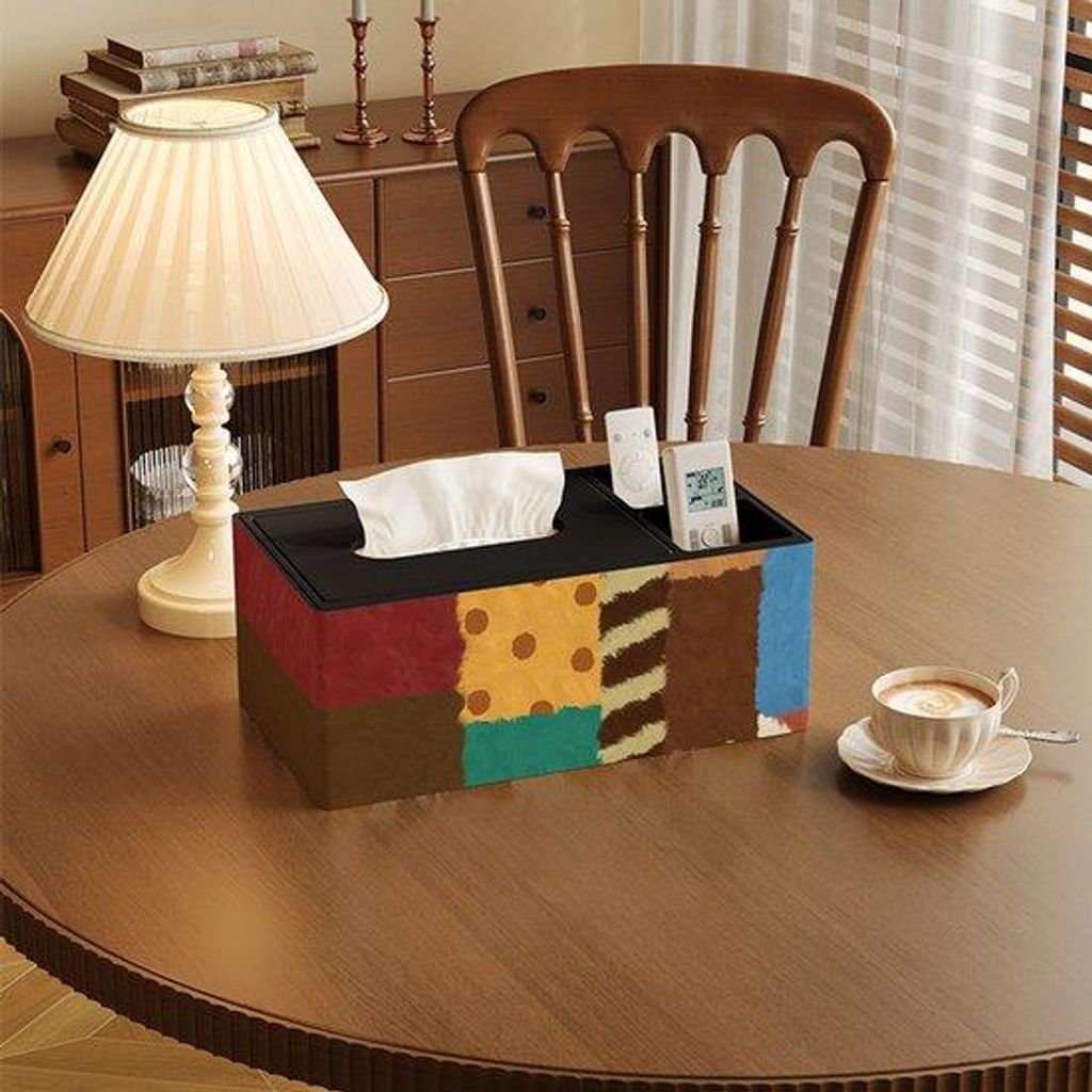 Vierkante tissuebox met deksel, papieren hoesje, dispenser, multifunctioneel voor woondecoratie, badkamer, kantoor, auto, keuken