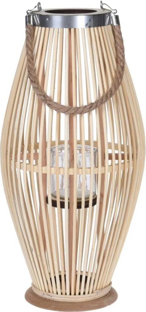 H&S Collection Laterne 24x48 cm Bambus Natur Obrázok produktu 