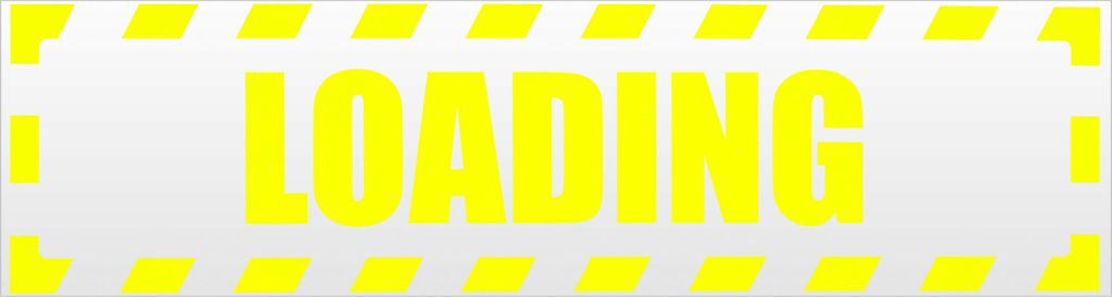 Kiwistar Loading gestreift Magnetschild Schild magnetisch - 30cm Neongelb - Magnetfolie für Auto PKW Kfz