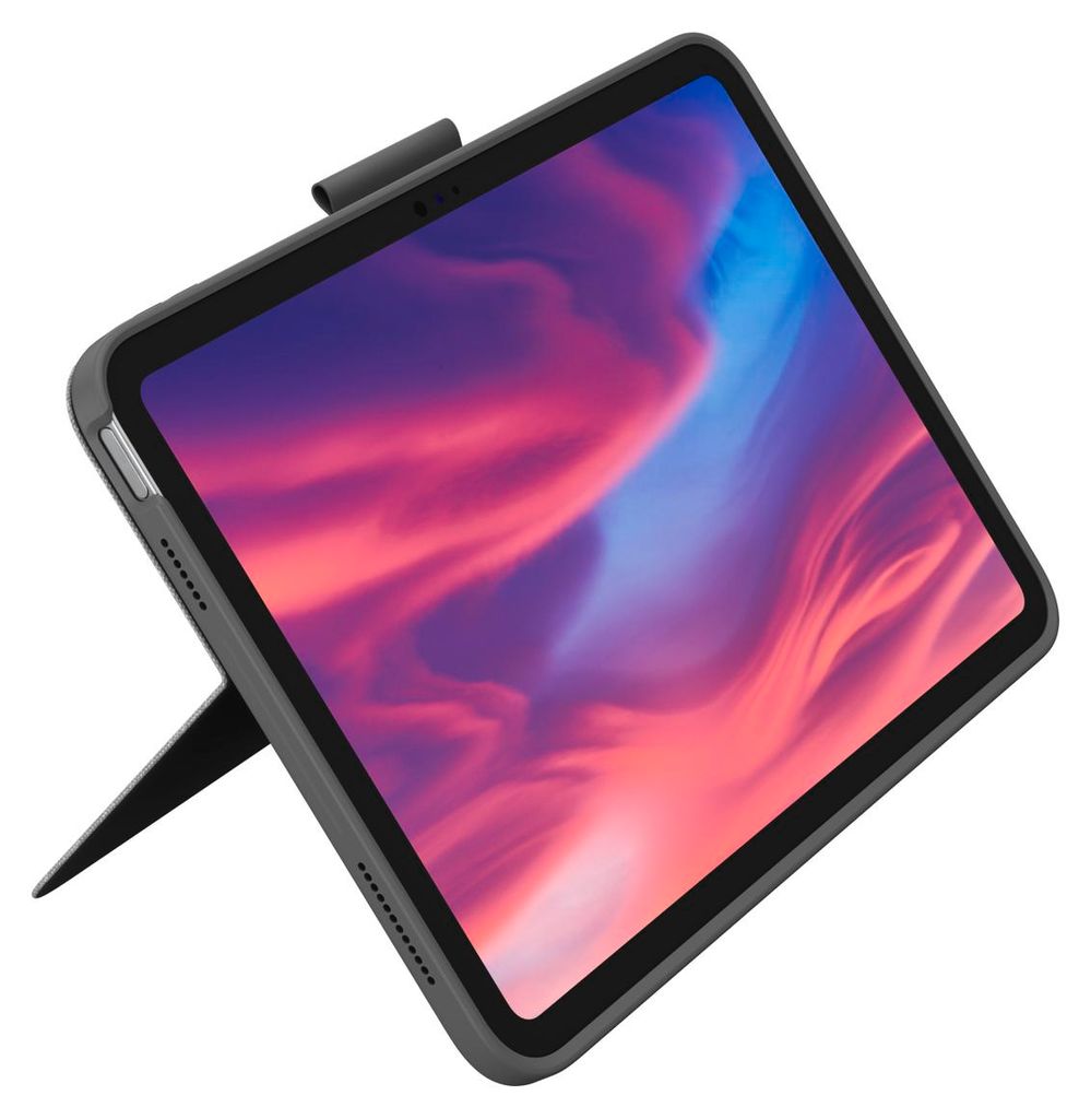 Logitech Combo Touch - Tastatur und Foliohülle - mit Trackpad - hintergrundbeleuchtet - Apple Smart connector - QWERTY - GB - Oxford Gray - für A...