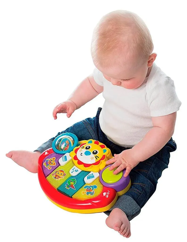 Lion Musical Interactif Playgro : 5 Instruments d'Éveil Sensoriel - 15