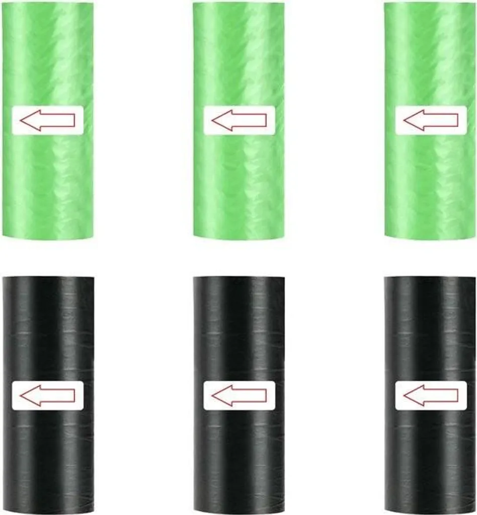 Mini-sacs poubelle pour voiture noirs - Recharge 6 rouleaux ultra-résistants