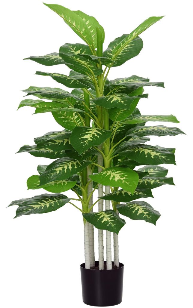 HOMCOM Künstliche Dieffenbachie groß 120 cm Kunstpflanze im Produktbild 