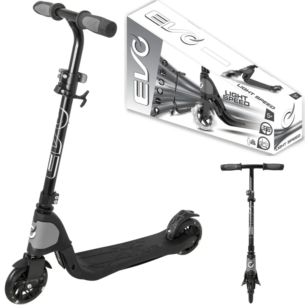 Trottinette réglable Evo Light Speed à roues lumineuses et pliage