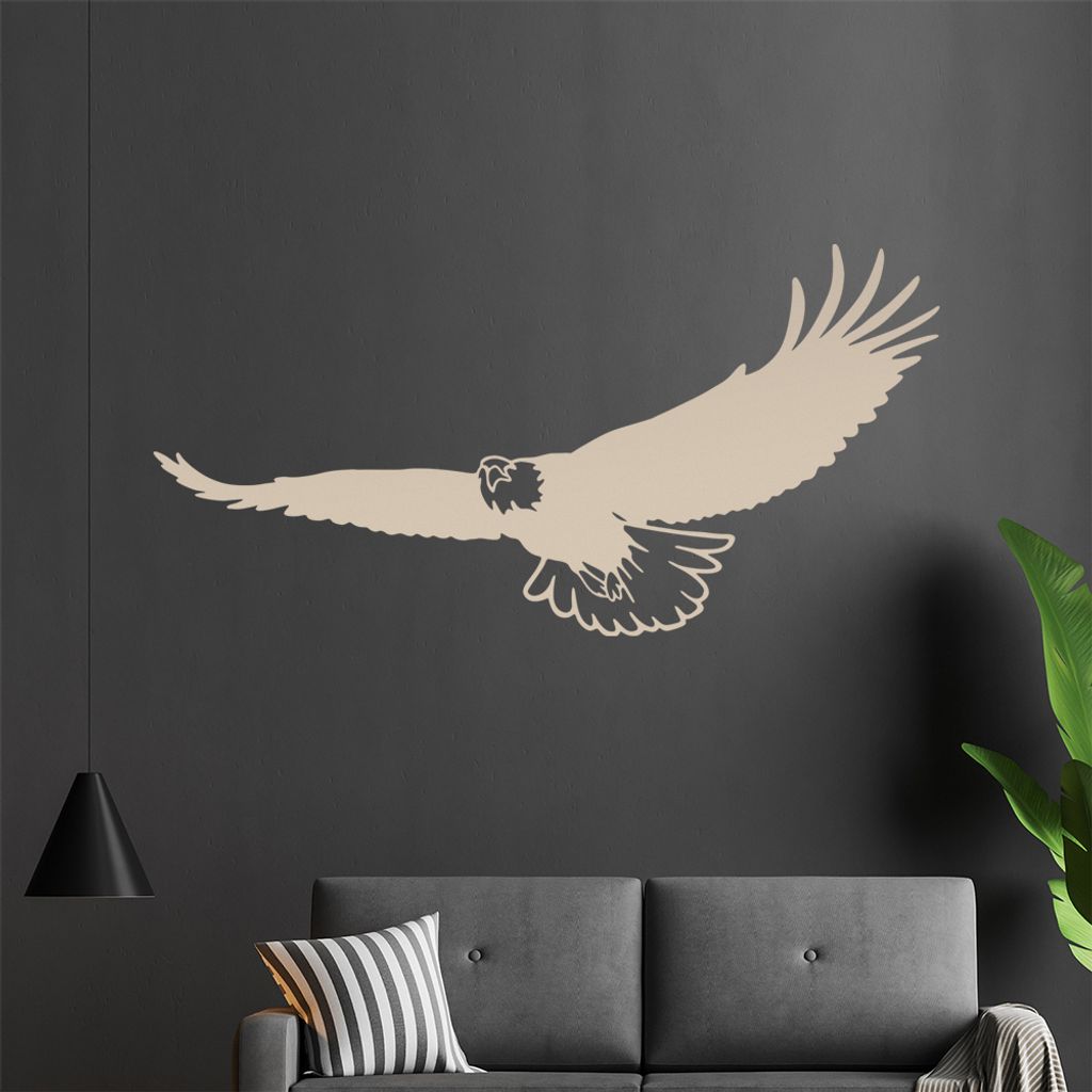 KIWISTAR Adler - Flug Gleiten Beobachter Auge Wandtattoo in 6 Größen - Wandaufkleber Wall Sticker - Dekoration, Küche, Wohnzimmer, Schlafzimmer,...