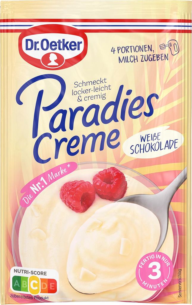 Dr. Oetker Paradiescreme Weiße Schokolade (70g) Produktbild 