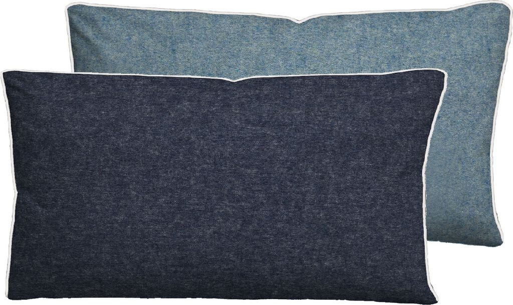 biberna Melange-Flanell Bettwäsche 0840500 MELANGE UNI color: blau, size: 1x 40x80 cm