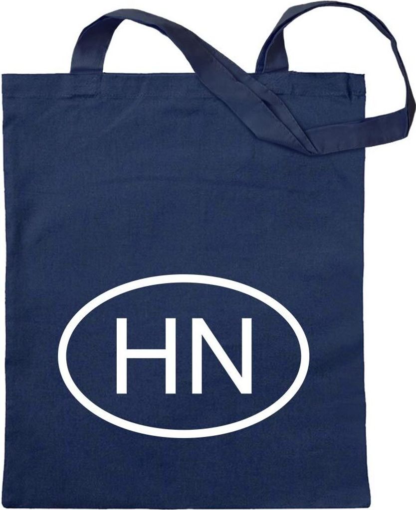 Kiwistar - Baumwolltasche - dunkelblau - Honduras HN - Tragetasche Stoffbeutel Umhängetasche Langer Henkel