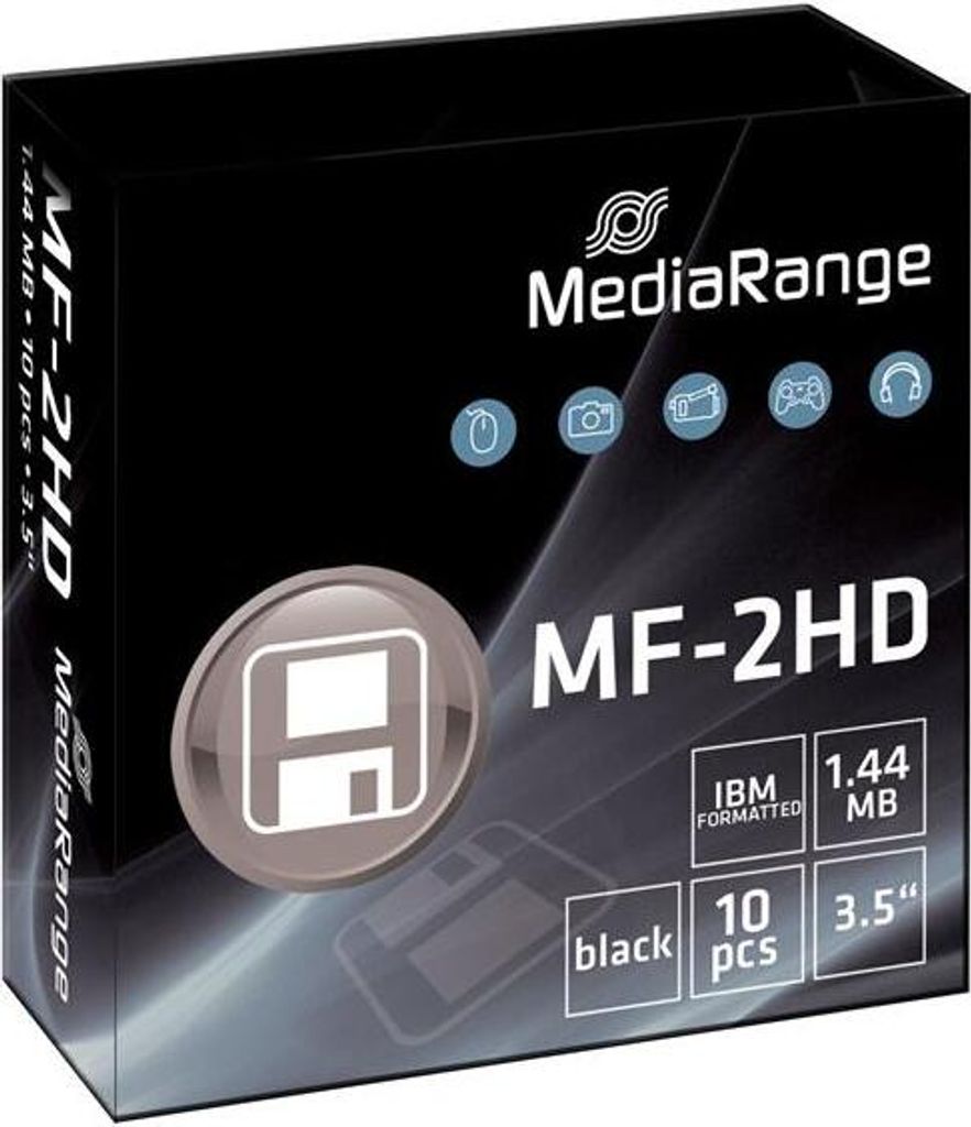 MediaRange MR200 Disquettes - 1,44 Mo, 8,89 cm (3,5 pouces) Image du produit 