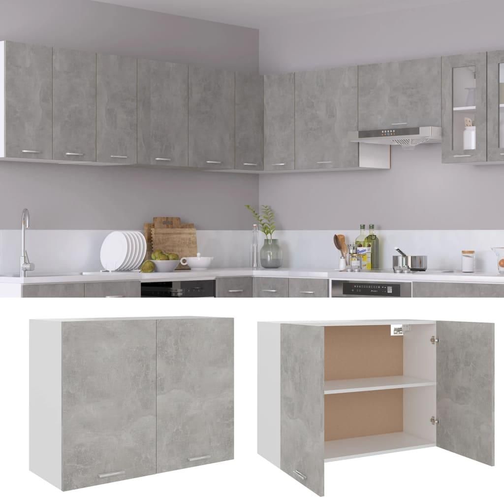 vidaXL Nástěnná skříňka Concrete Grey 80x31x60 cm Dřevěný Obrázek produktu 