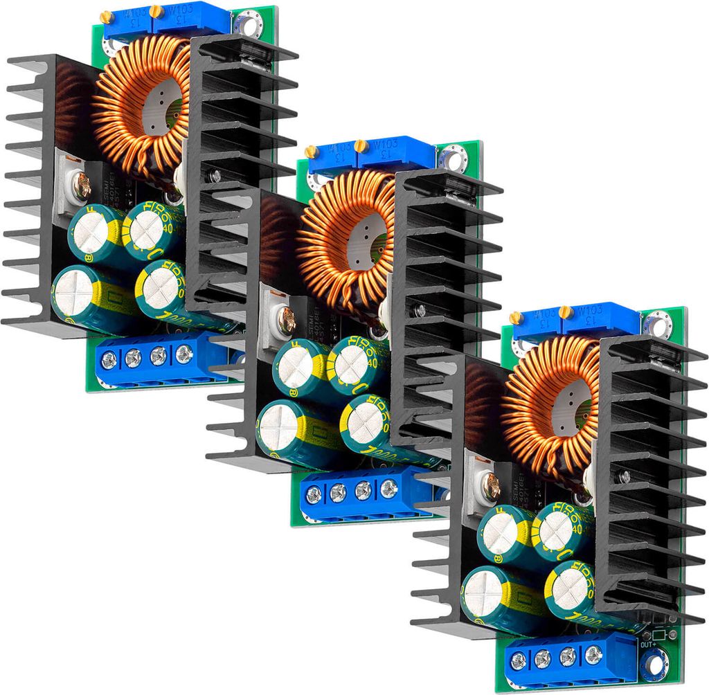 AZ-Delivery Stromversorgung XL4016 Step-Down Buck Converter DC-DC kompatibel mit Arduino, 3x Set