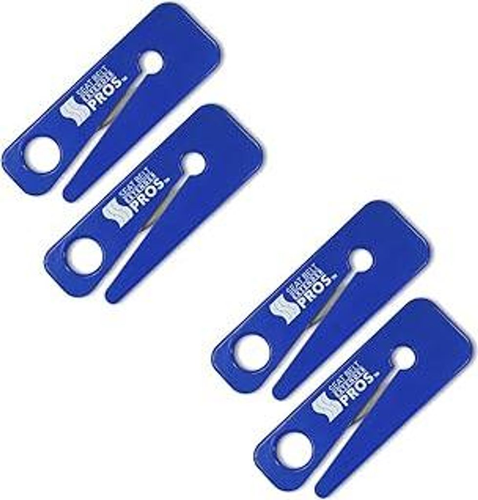 4?er Pack Notfall?Gurtschneider mit Edelstahl?Klinge – robuster Kunststoffgriff, kompakt & lebensrettend