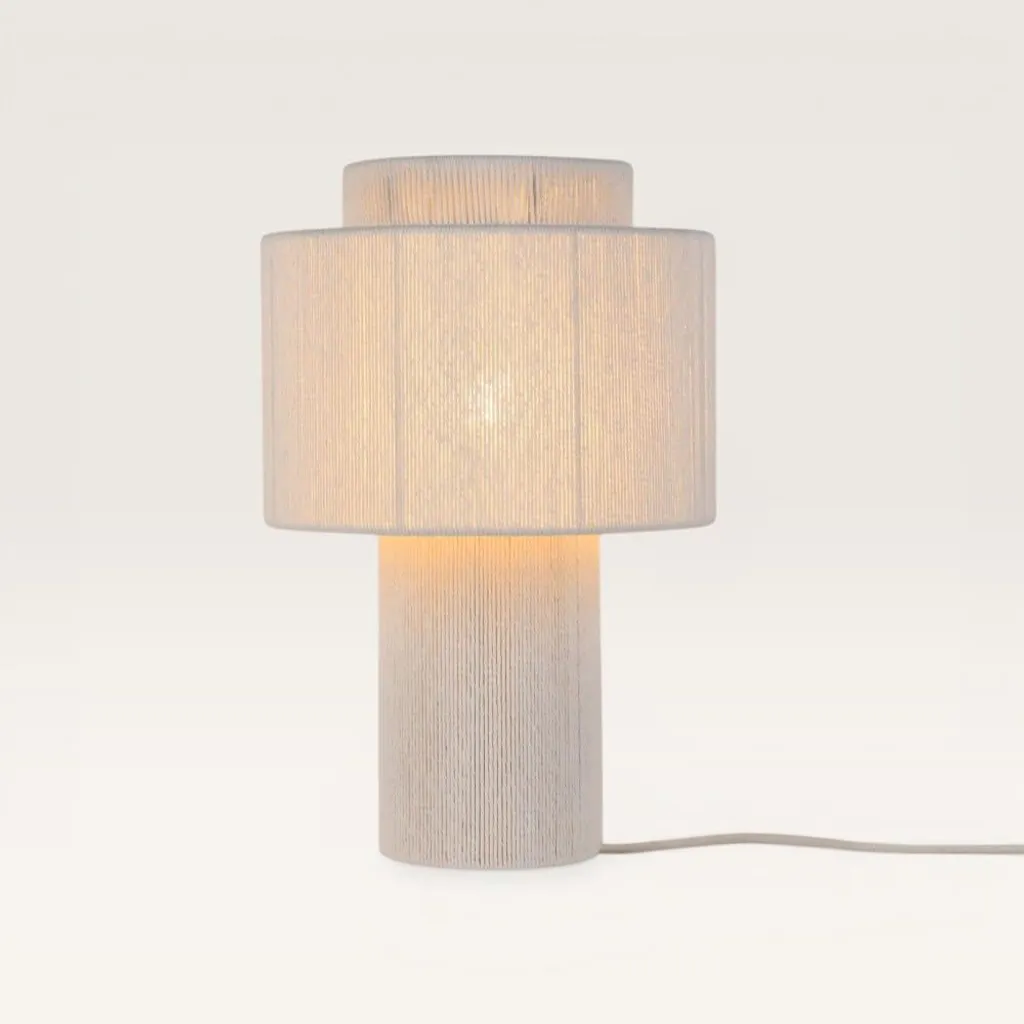 Lampe Blanche Nevada E27 IP20 LUSENZ avec Câble Tressé Haut de Gamme
