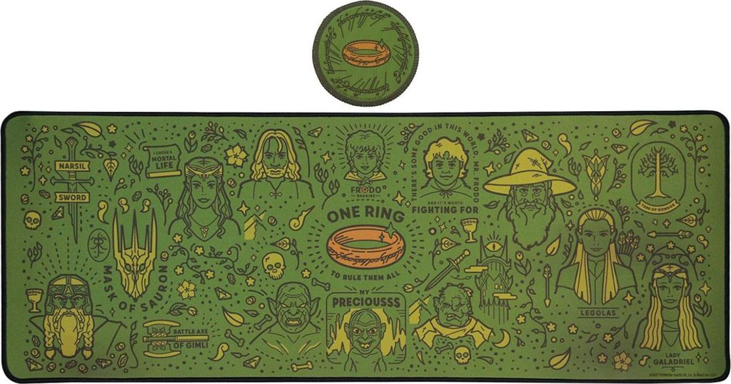 Herr der Ringe Schreibtischunterlage & Untersetzer