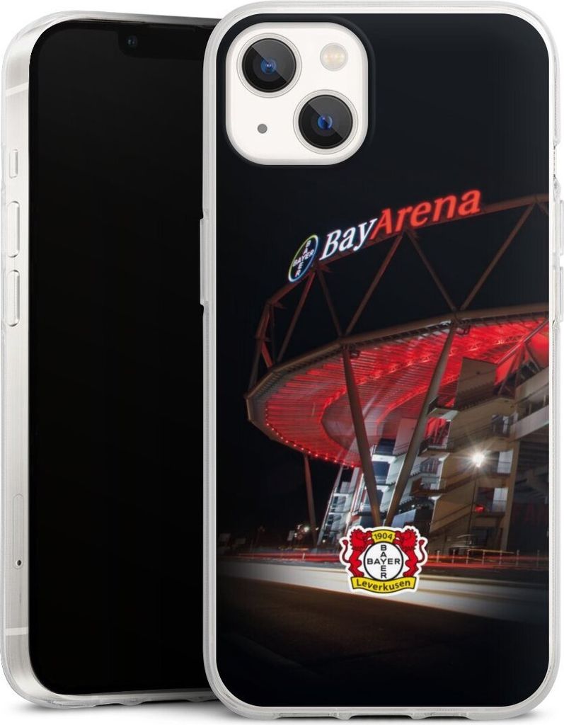 DeinDesign Handyhülle für Apple iPhone 13 Silikon Hülle Case Smartphone Schutzhülle Bayer 04 Leverkusen Offizielles Lizenzprodukt Stadion