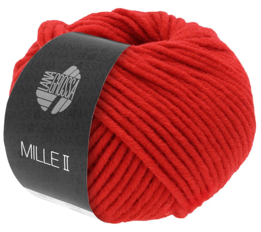 Lana Grossa - Mille II 0074 leuchtendrot Produktbild 