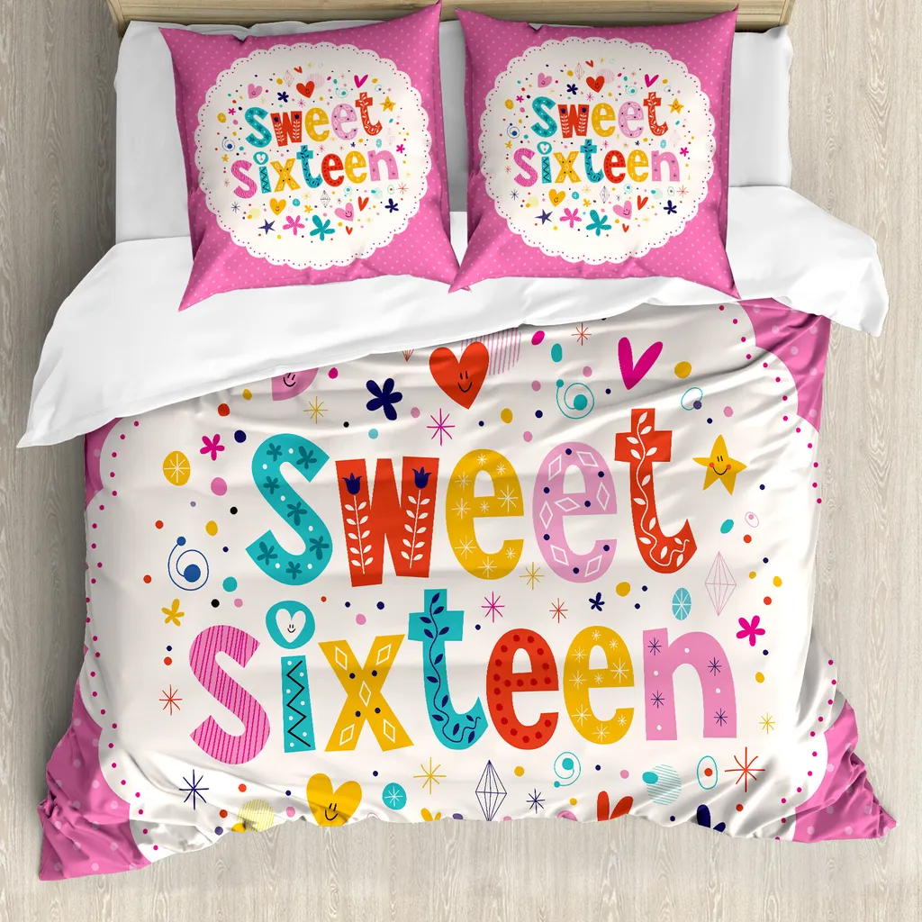 Set Letto ABAKUHAUS 3 Pezzi: Copripiumino Antiacaro Pois Multicolore
