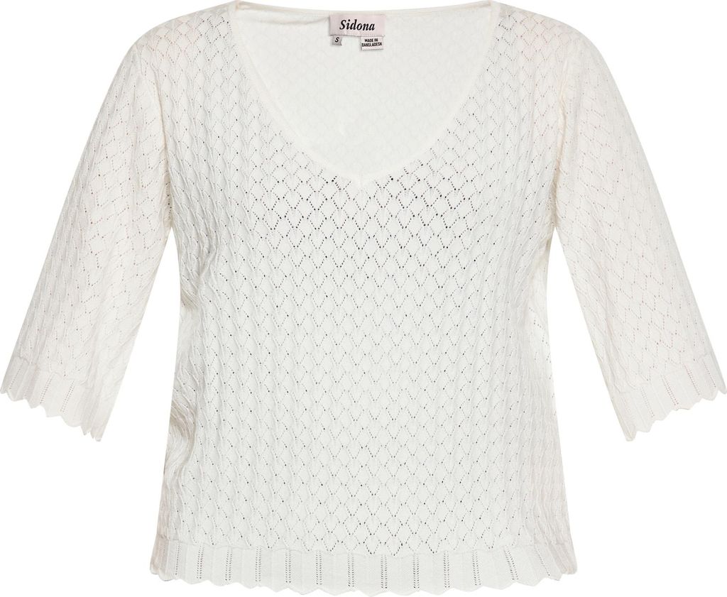 SIDONA damen pullover - wollweiss, L