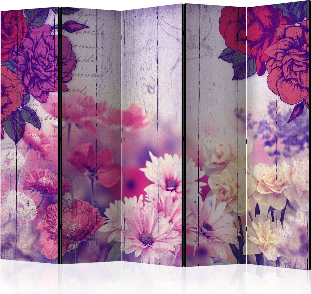 Akusticher Raumteiler Retro Vintage Foto Paravent 225x172 cm beidseitig auf Vlies-Leinwand bedruckt Akustikschaum Trennwand Spanische Wand Sichtsch...