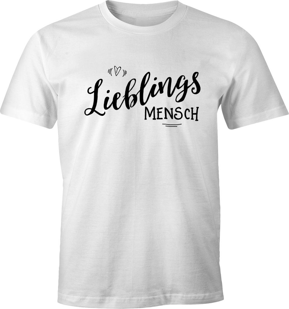 Herren T-Shirt Lieblingsmensch Geschenk Freundschaft Partner Freundin Moonworks weiß XXL