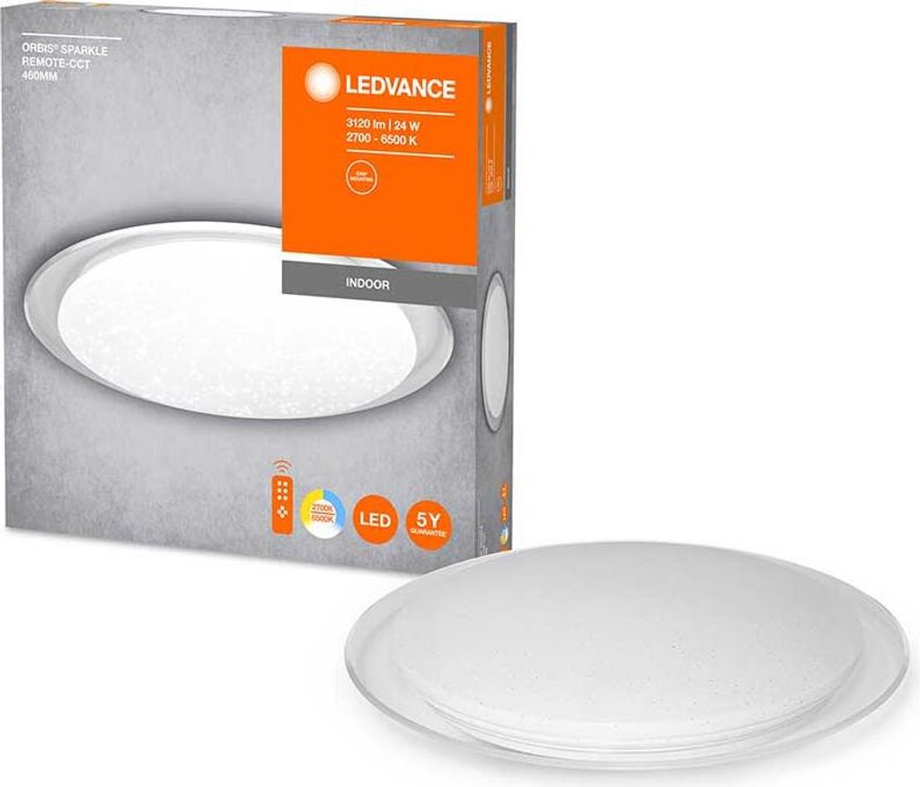 Ledvance LED Deckenleuchte Orbis Sparkle Weiß 28W 3120lm Produktbild 