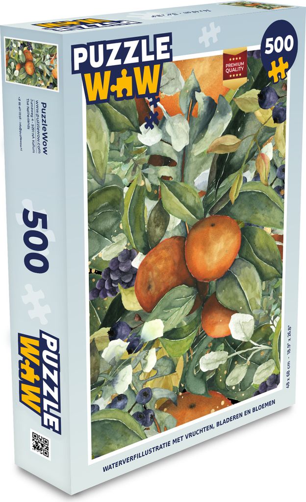 MuchoWow Puzzle 500 Teile Frucht - Blatt - Blüte - Denken - Spiel - Toy