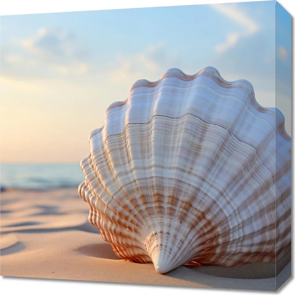 Quadro Eco del Mare 50x50 | Arte Murale Astratta Blu per Soggiorno Moderno