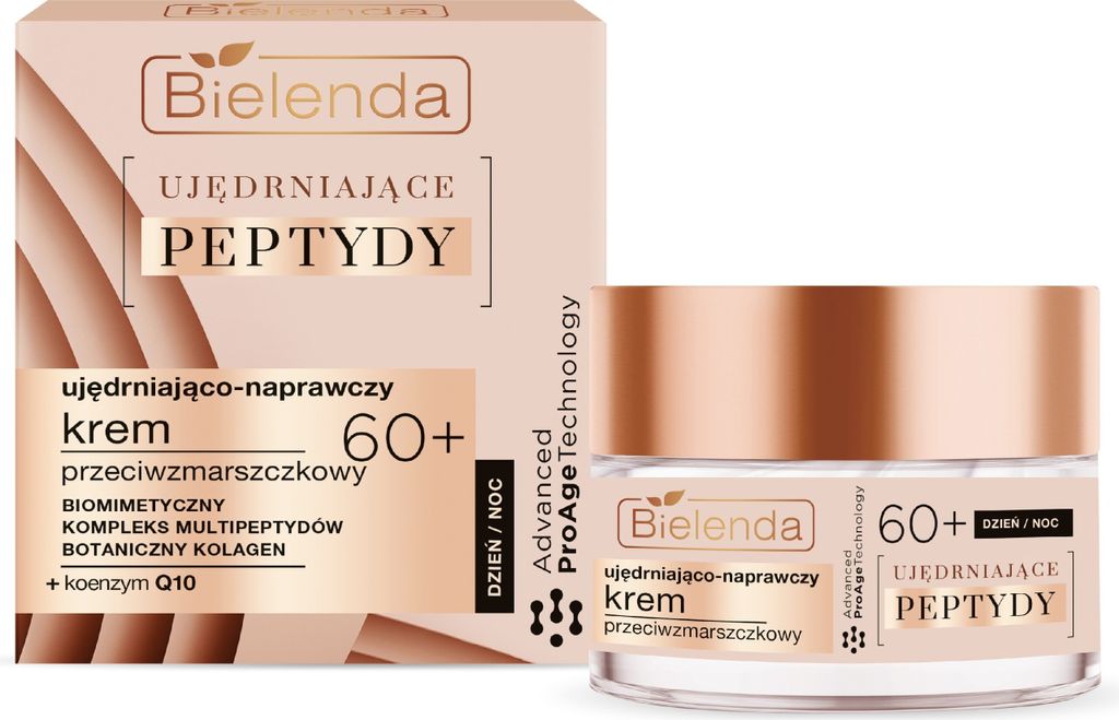 Bielenda Peptide Lifting Creme 60+ - Anti-Falten Tages- und Nachtpflege, 50 ml