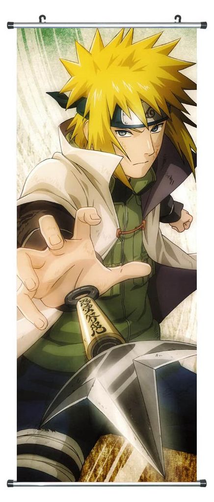 Großes Naruto Rollbild / Kakemono aus Stoff | Poster 100x40cm | Motiv: Minato Namikaze