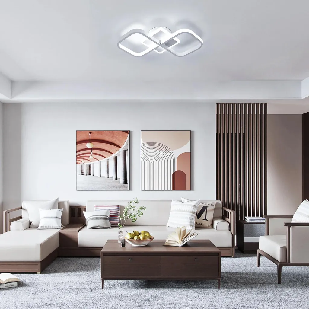 Plafonnier LED en fer et acrylique robuste avec éclairage fixe 220V - 3