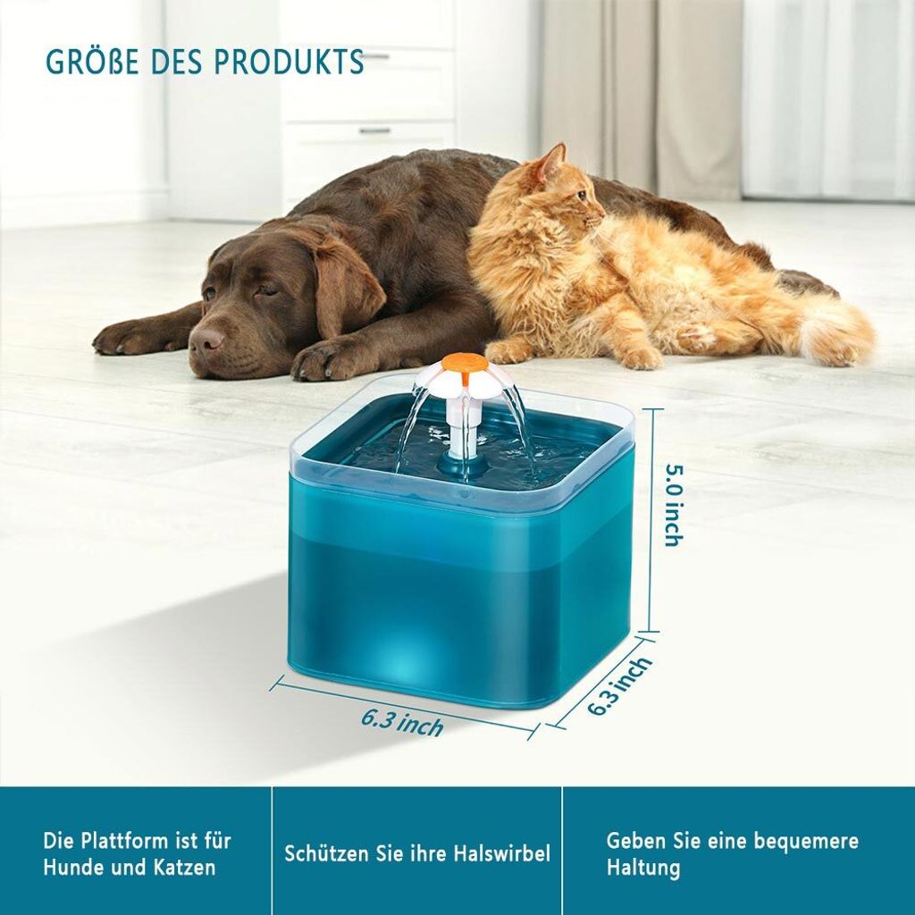 Trinkbrunnen 2 Liter, Katzen Trinkbrunnen, Produktbild 7